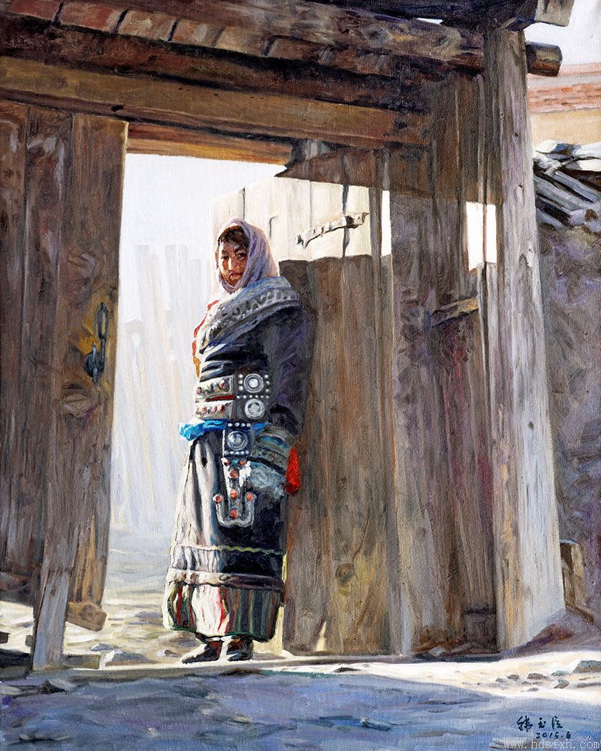 韩玉臣油画作品《守望》被中国美术馆收藏
