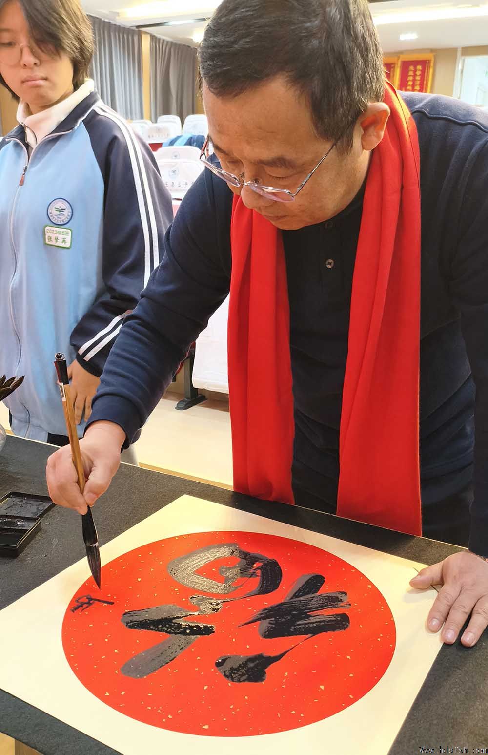 邯郸书协“强基工程”新春特别行动公益活动走进复兴区第三中学