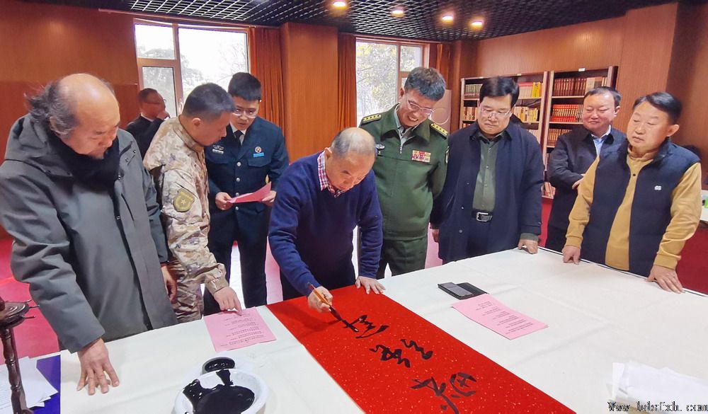 邯郸书协“新春特别行动-万福迎春”走进军分区