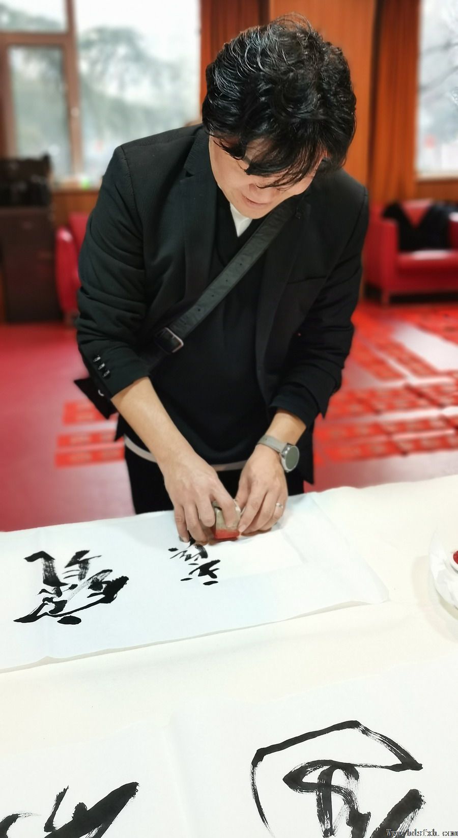 邯郸书协“新春特别行动-万福迎春”走进军分区