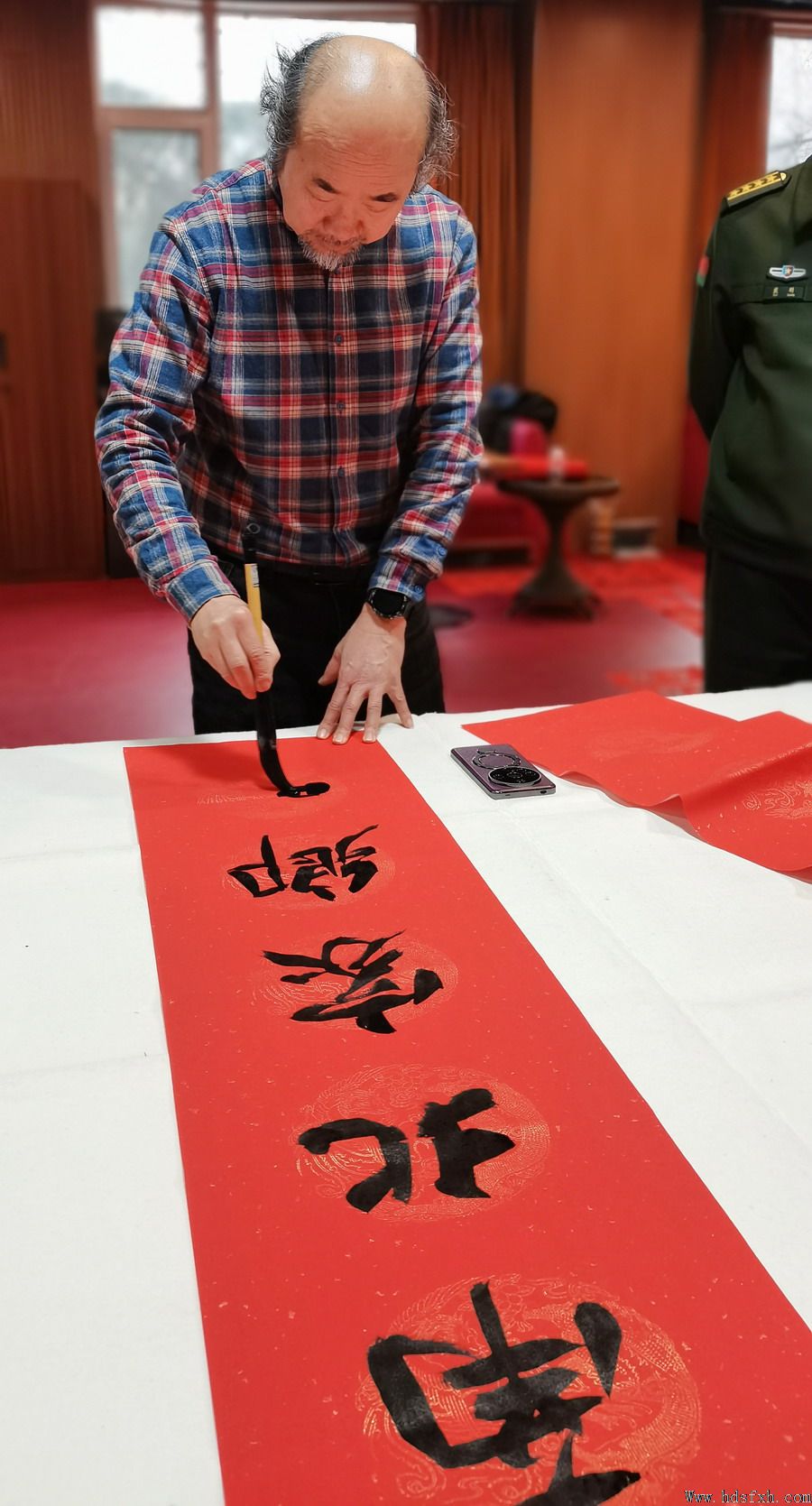 邯郸书协“新春特别行动-万福迎春”走进军分区