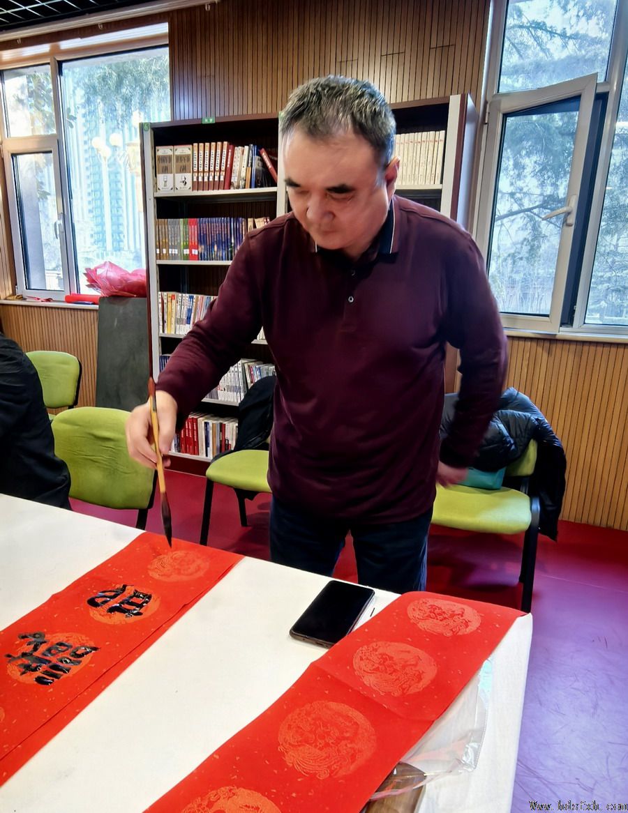 邯郸书协“新春特别行动-万福迎春”走进军分区